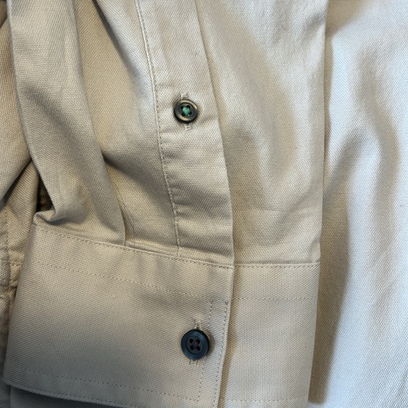 NWT Linksoul Button Down Del Mar Shirt Bone - Picture 7 of 7